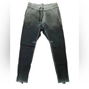 Cotton Citizen XL Gray Black Ombré Joggers Zip Ankle Sweatpants Athleisure